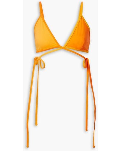 Christopher Esber Wrap Triangle Bikini Top - Orange