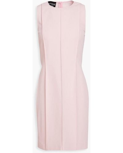 Boutique Moschino Pintucked Stretch-twill Mini Dress - Pink