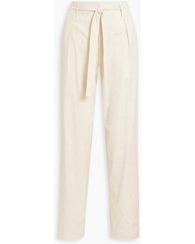 Rag & Bone Roxie Linen-blend Straight-leg Trousers - White