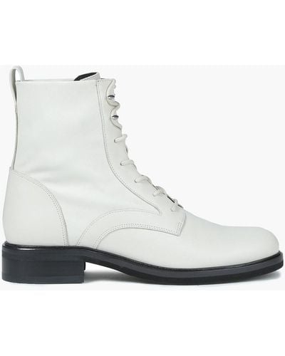 Rag & Bone Slayton Leather Combat Boots - White