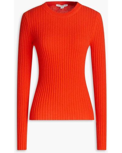 Autumn Cashmere Ribbed Cashmere Sweater - Red