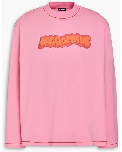 Jacquemus Pate A Modeler Logo-print Cotton-jersey T-shirt - Pink