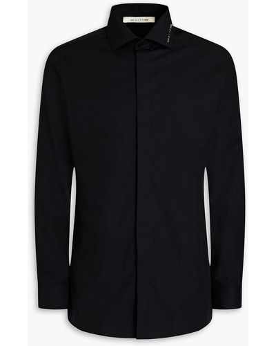 1017 ALYX 9SM Logo-embellished Cotton-poplin Shirt - Black