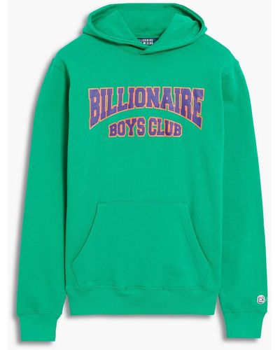 BBCICECREAM Printed French Cotton-terry Hoodie - Green