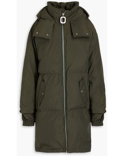JW Anderson Quilted Shell Hooded Parka - Green