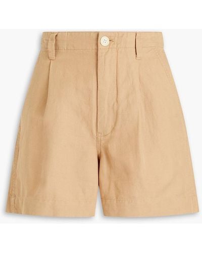 Alex Mill Linen, Tm And Cotton-blend Twill Shorts - Natural