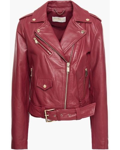 MICHAEL Michael Kors Leather Biker Jacket - Multicolour
