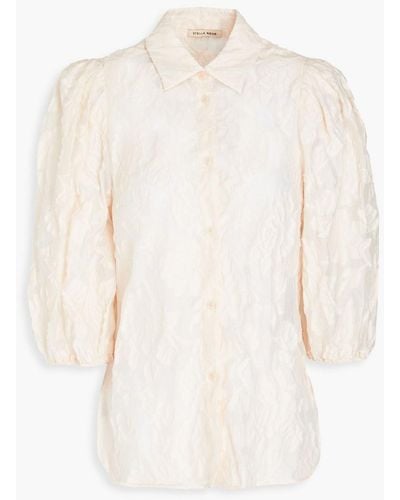 Stella Nova Helene Floral-jacquard Shirt - White
