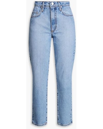 Nobody Denim Bessette Cropped High-rise Slim-leg Jeans - Blue
