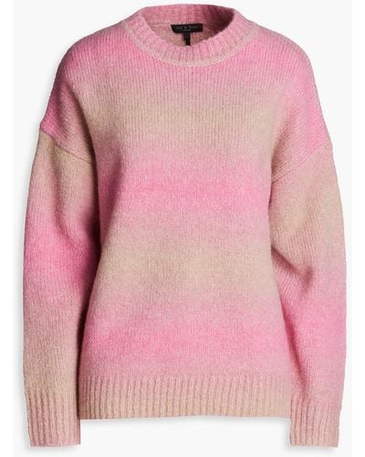Rag & Bone Holly Dégradé Alpaca-blend Sweater - Pink