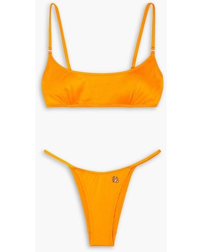Dolce & Gabbana Embellished Bikini - Orange
