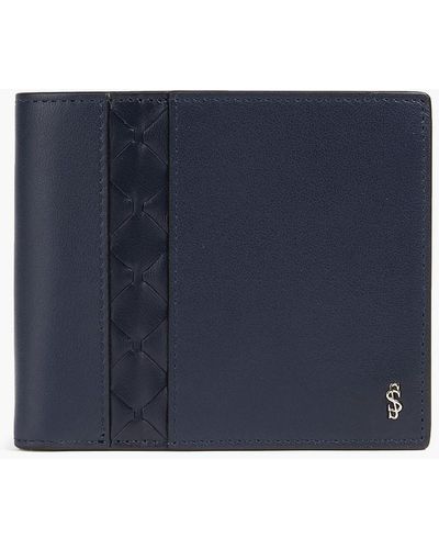 Serapian Mosaico Woven Leather Wallet - Blue