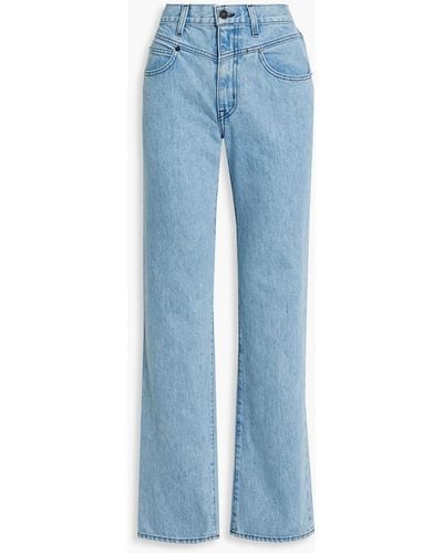 SLVRLAKE Denim Brooklyn High-rise Straight-leg Jeans - Blue