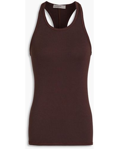 Stateside Ribbed Jersey Tank - Brown