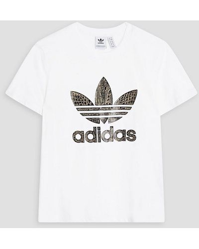 adidas Originals Printed Cotton-jersey T-shirt - White