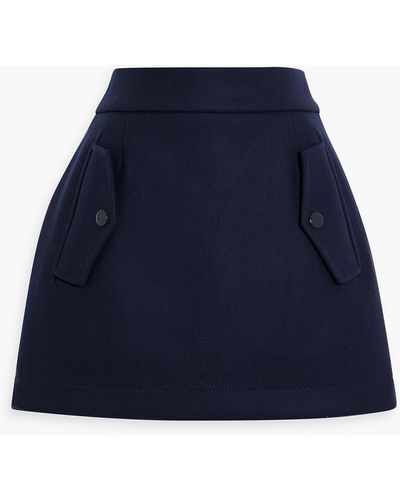 RED Valentino Wool-blend Felt Mini Skirt - Blue