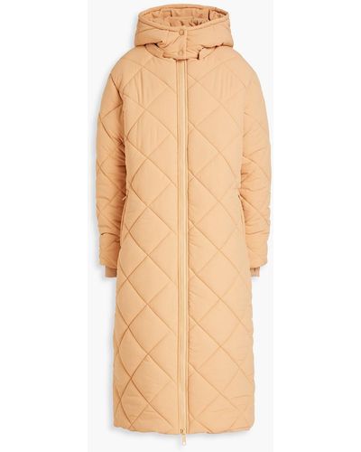 The Upside Tania Quilted Shell Hooded Coat - Natural