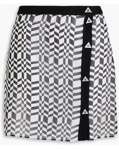 Missoni Printed Silk-chiffon Mini Skirt - Black