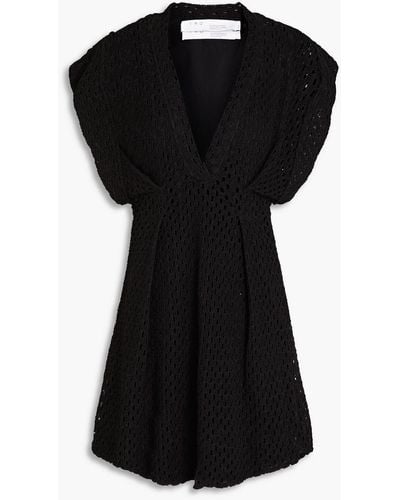 IRO Newbery Crochet-knit Mini Dress - Black