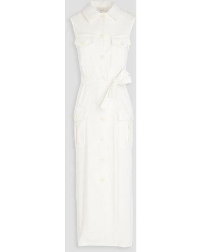 Giuliva Heritage Mary Angel Cotton-blend Terry Midi Shirt Dress - White