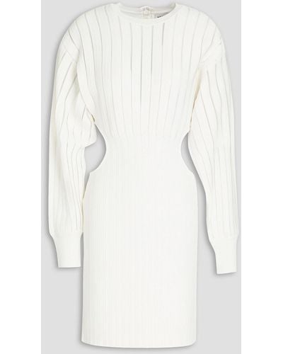 Hervé Léger Cutout Bandage Mini Dress - White