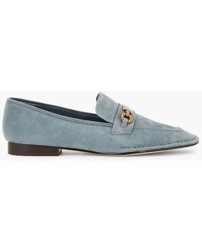 Tory Burch Perrine Embellished Suede Loafers - Blue