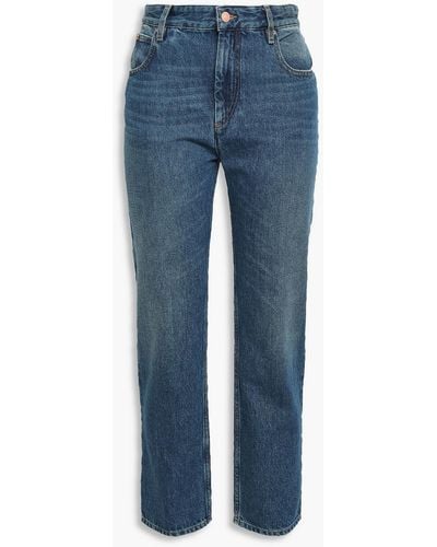 Isabel Marant Cliff cropped faded boyfriend jeans - Blau