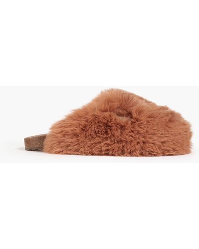 Australia Luxe Dreamer Shearling-lined Faux Fur Slippers - Brown