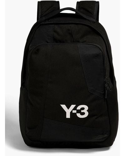 Y-3 Canvas And Shell Backpack - Black