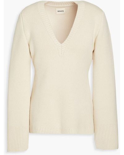 Khaite Claudia Cashmere-blend Sweater - Natural