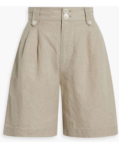 Alex Mill Pleated Linen Shorts - White