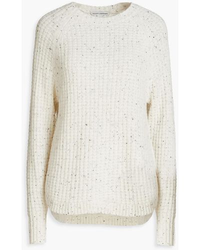 Autumn Cashmere Donegal Waffle-knit Cashmere Jumper - White