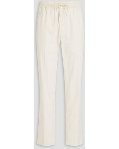 Sandro Tapered Cotton-blend Twill Trousers - White