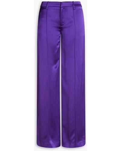 retroféte Eliza Satin Wide-leg Trousers - Purple