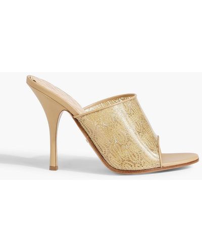 Missoni Lace And Pvc Mules - Metallic