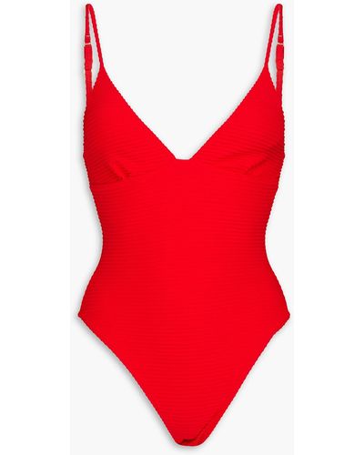 ViX Ribbed Swimsuit - Red