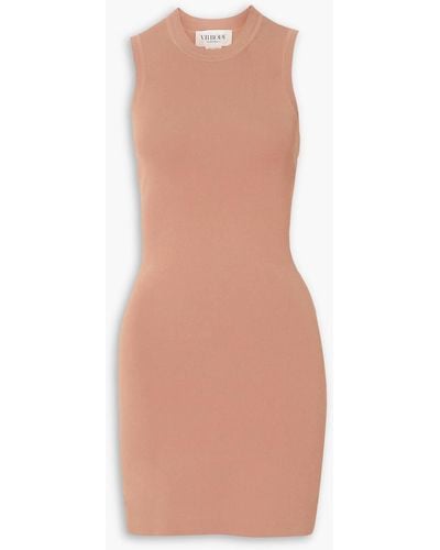 Victoria Beckham Vb Body Stretch-knit Mini Dress - Pink
