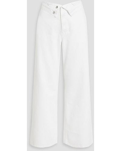 EB DENIM Madison High-rise Wide-leg Jeans - White