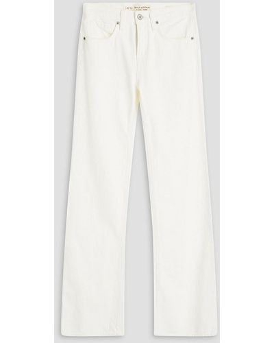 Nili Lotan Halbhohe bootcut-jeans - Weiß