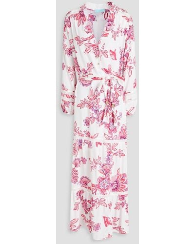 Melissa Odabash Wisteria Floral-print Woven Maxi Dress - Pink