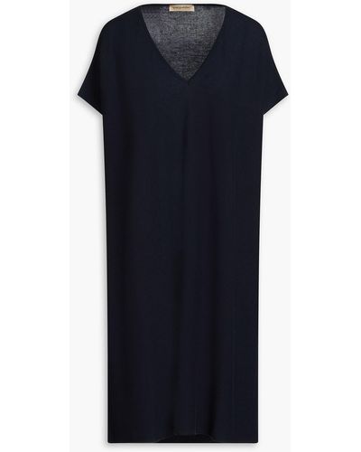 Gentry Portofino Blu Cotton And Cashmere Dress - Black