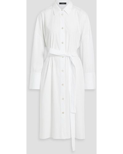 JOSEPH Darwin Cotton-poplin Midi Shirt Dress - White