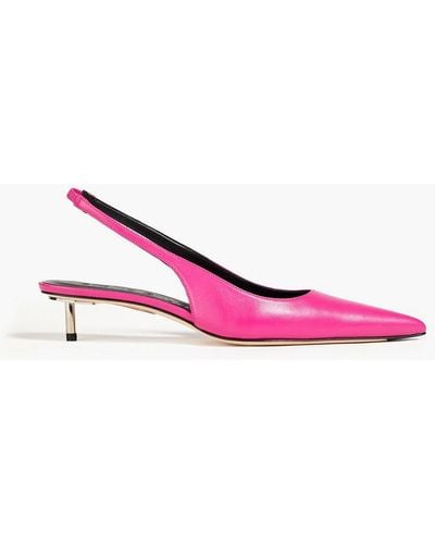 Stand Studio Leather Slingback Court Shoes - Pink