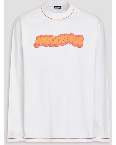Jacquemus Pate A Modeler Logo-print Cotton-jersey T-shirt - Gray