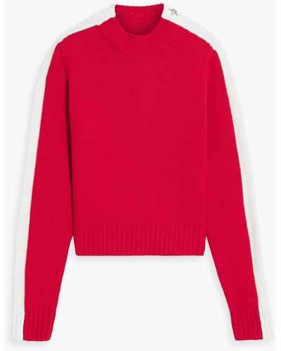 Bella Freud Britt Striped Wool-blend Sweater - Red