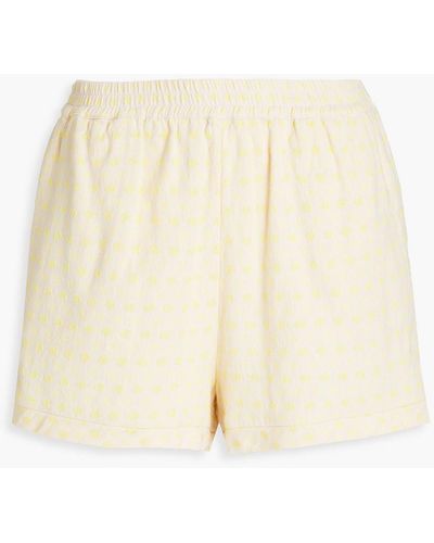 Summery Copenhagen Shorts aus baumwoll-jacquard mit polka-dots - Natur