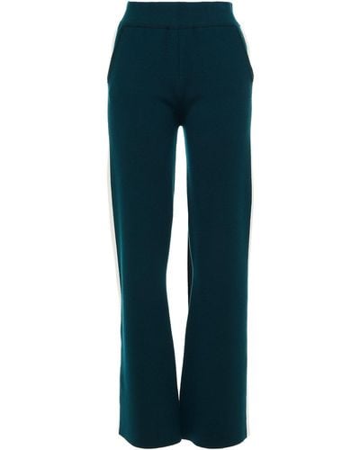 CORDOVA Striped Merino Wool-blend Track Trousers - Blue