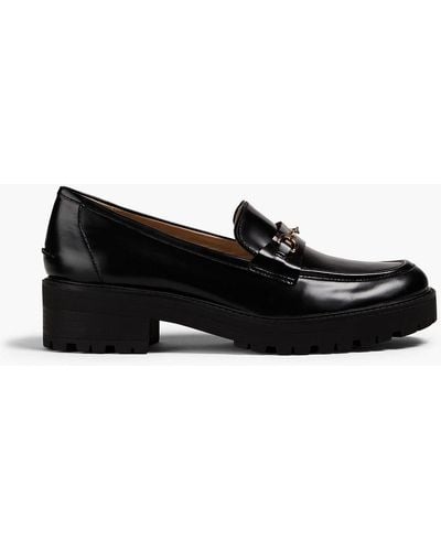 Sam Edelman Tully Embellished Leather Platform Loafers - Black