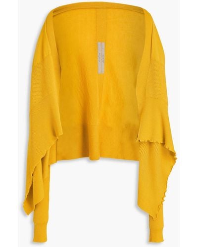 Rick Owens Cropped Cashmere Cardigan - Yellow