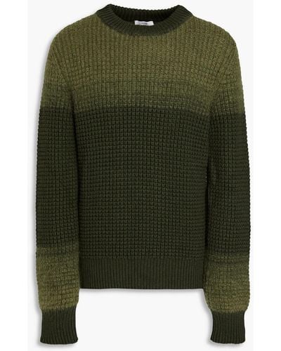 Erdem Caspian Dégradé Waffle-knit Sweater - Green